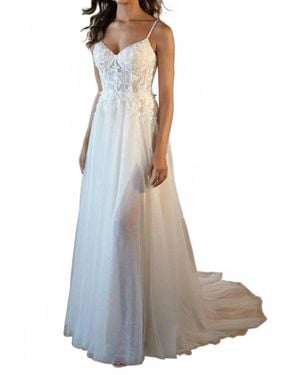 Stella York A-Line V-Neckline Wedding Dress - White