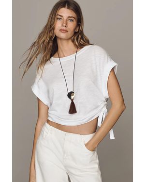 Sanctuary All Day Ruched Tee - White