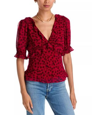 Rails Miramar Ruffled Top - Red
