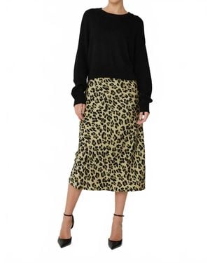 JS71 Willow Sweater And Slip Midi Dress Set - Green