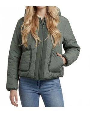 Love Tree Reversible Faux Fur Coat - Green