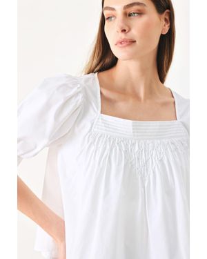 TRUEDAMES Pure Volume Woven Top - White