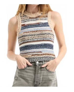Veronica Beard Cropped Jerrel Knit Tank - Gray