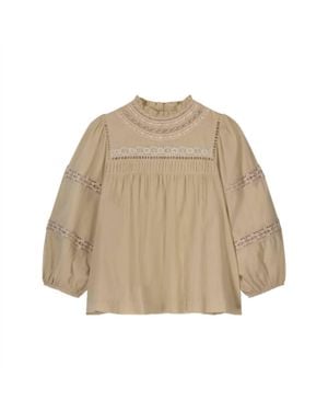Summum Cotton Voile Top - Natural