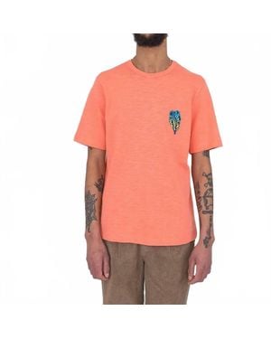 Folk Tom Hammick Slub Embroidered Tee - Pink