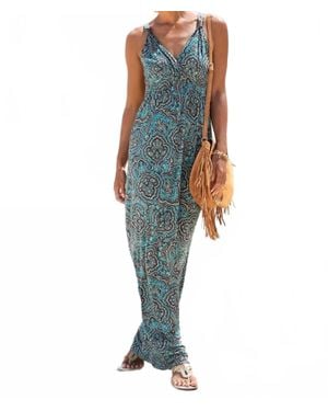 Lascana Sleeveless Maxi Dress - Blue