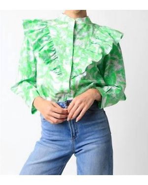 Olivaceous Victoria Blouse - Green