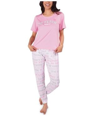 Munki Munki Sleepwear Mean Girls So Fetch Pajama Set - Pink