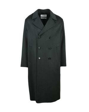 Amaranto Double-Breasted Coat - Black