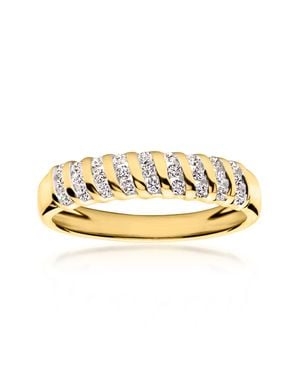 Ross-Simons Lab-Grown Diamond Striped Ring - Metallic
