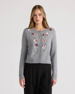 NVLT Cardigan With Embelishments - Gray