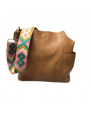 Joy Susan Kayleigh Side Pocket Bag - Brown