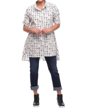 Tulip Clothing Logan Button Down Top - Blue