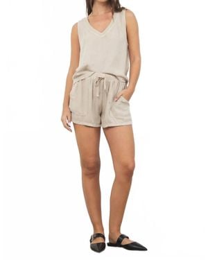 Lamade Helena V-Neck Tank Top - Natural
