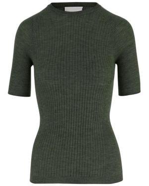 Sa Su Phi Cashmere Blend Ribbed T-Shirt - Green