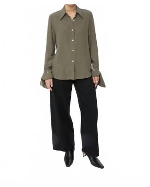 Dāl the Label Long Cuff Relaxed Top - Green