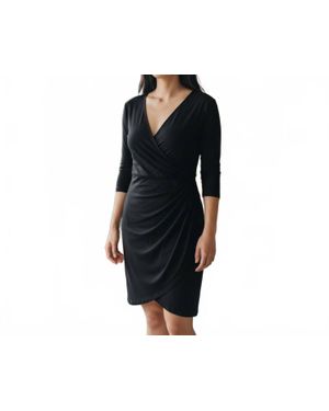 24seven Chic Flattering Fit Dress - Black