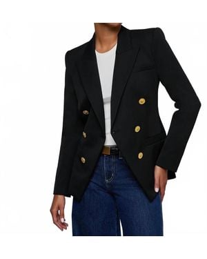 L'Agence Kyomi Double-Breasted Blazer - Blue