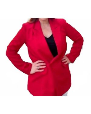 Fate Lipstick Linen Jacket - Red