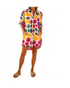Care Tucker Preslie Poplin Shirt Dress - Red