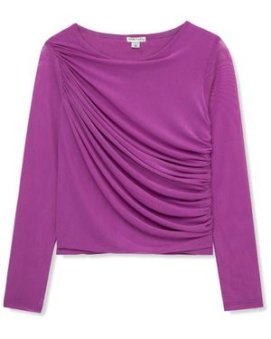 Habitual Gathered Knit Top - Purple