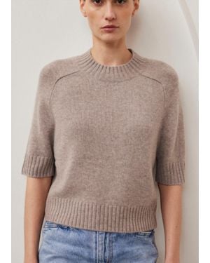 W. Cashmere Seren Short Sleeved Sweater - Gray