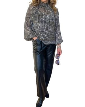 Lost + Wander Mira Mock Neck Top - Black