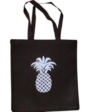 Muddy Carrots Cotton Canvas Tote Bag - Black