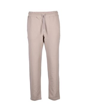 EA7 Taupe Track Pants With Elastic Waistband And Subtle Logo Detail - Gray