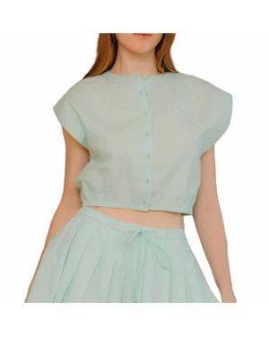 LOVE THE LABEL Porto Cropped Top - Green