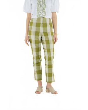 Emily Mccarthy High Waisted Slim Pants - Green