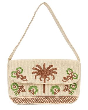 J.McLaughlin Rio Palm Court Vignette Leather Shoulder Bag - Metallic