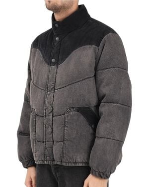 Levi's Padded Velvet Accent Cotton Denim Jacket - Gray