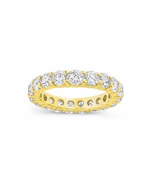 Sterling Forever Sterling Statement Gracie Cz Eternity Ring - Metallic