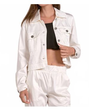 Elan Iris Cropped Jacket - White