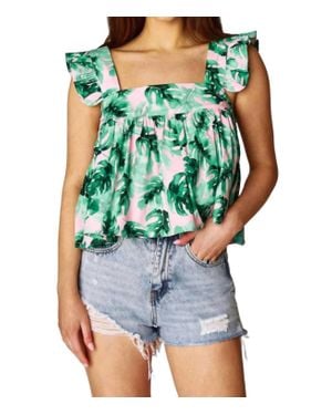 BuddyLove Kyle Ruffle Swing Tank Top - Green