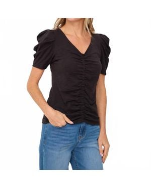 Six Fifty Camilla Ruched Tee - Black
