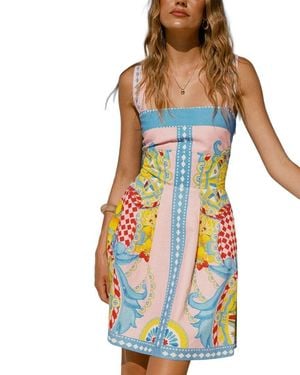 LEON GORI Sleeveless Mini Dress - Blue