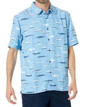 Quiksilver Waterman Drag Week Short Sleeve Shirt - Blue