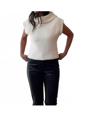 Et Clet Sleeveless Knit Turtleneck Top - Black