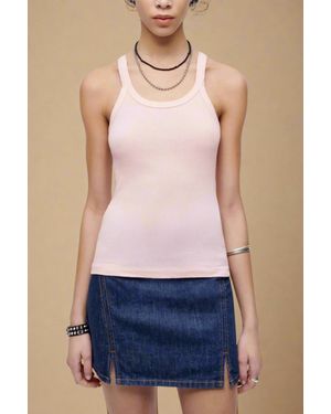 RE/DONE Ribbed Tank Top - Blue