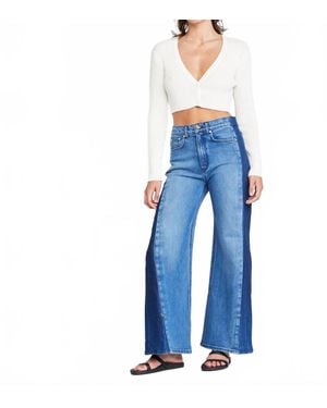 Self Contrast Tayla Crop Cardigan - Blue
