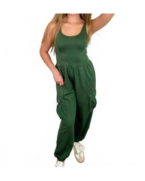 Blakeley I'M All Set Rayon Blend Jumpsuit - Green