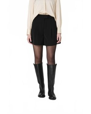 French Connection Harry Suiting Wide Leg Shorts - Black