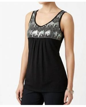 Jordache Sequin Tunic Top - Black