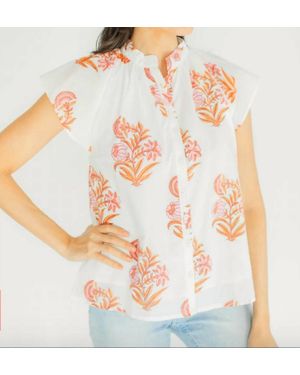 Victoria Dunn Bays Button Front Blouse - White