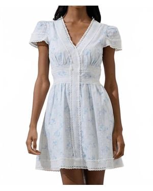 Sugarlips Arabella Floral Lace Mini Dress - White