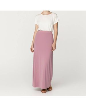 Vince Camuto Zip Up Maxi Skirt - Pink