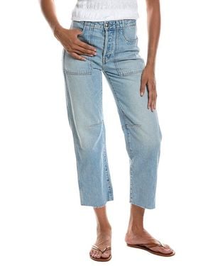 Madewell The Darted Faded Horizon Wash Barrel Leg Jean - Blue