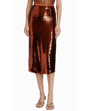 Marie Oliver Wray Sequin Skirt - Red